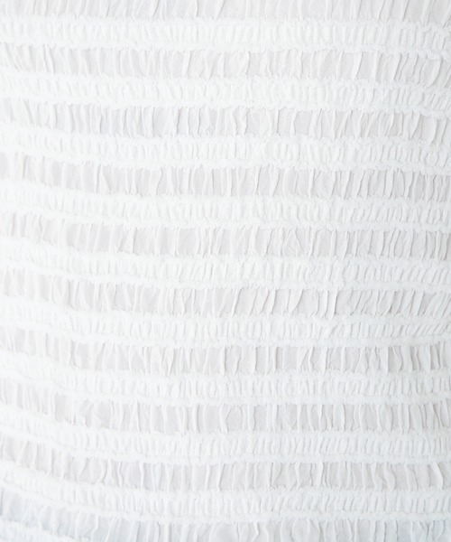 NATURAL BEAUTY BASIC（ナチュラルビューティーベーシック）の「◇シャーリングコンパクトカットソー（Tシャツ/カットソー・レディース・レッド/オフホワイト/ブラウン・FREE）」の9枚目の写真