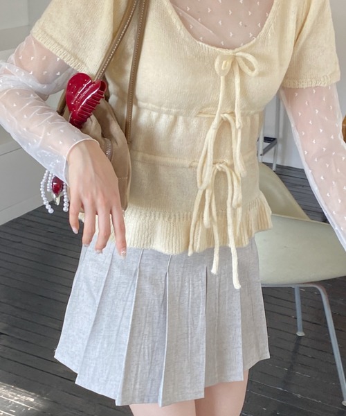 SOLLON.(ソルロン)の「ベルト付きプリーツミニスカート(スカート・レディース・ライトグレー/ベージュ・FREE)」の19枚目の写真