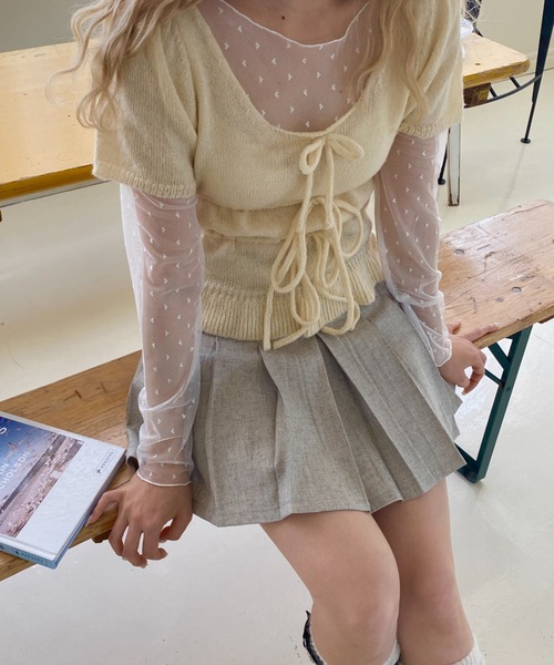 SOLLON.(ソルロン)の「ベルト付きプリーツミニスカート(スカート・レディース・ライトグレー/ベージュ・FREE)」の20枚目の写真