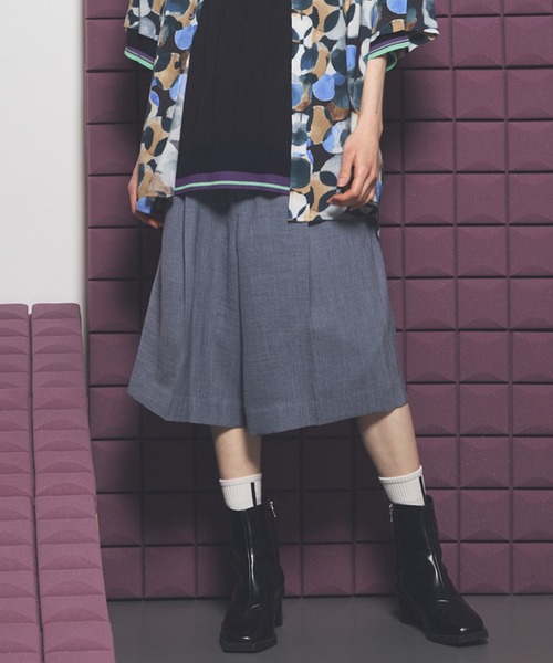 UNISEX》Triacetate Prime-Wide Shorts/トリアセテートプライムワイド