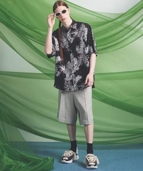 MAISON SPECIAL（メゾンスペシャル）の「《UNISEX》Triacetate Prime-Wide Shorts/トリアセテートプライムワイドショーツ【MAISON SPECIAL/メゾンスペシャル】（その他パンツ・メンズ・チャコールグレー/ブラック/グレイッシュベージュ/ブルー・0/1/2）」の17枚目の写真