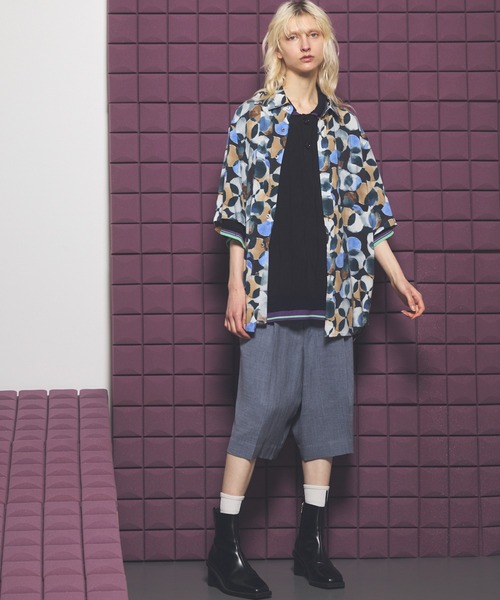 MAISON SPECIAL（メゾンスペシャル）の「《UNISEX》Triacetate Prime-Wide Shorts/トリアセテートプライムワイドショーツ【MAISON SPECIAL/メゾンスペシャル】（その他パンツ・メンズ・チャコールグレー/ブラック/グレイッシュベージュ/ブルー・0/1/2）」の20枚目の写真