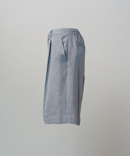 MAISON SPECIAL（メゾンスペシャル）の「《UNISEX》Triacetate Prime-Wide Shorts/トリアセテートプライムワイドショーツ【MAISON SPECIAL/メゾンスペシャル】（その他パンツ・メンズ・チャコールグレー/ブラック/グレイッシュベージュ/ブルー・0/1/2）」の5枚目の写真