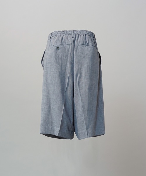 MAISON SPECIAL（メゾンスペシャル）の「《UNISEX》Triacetate Prime-Wide Shorts/トリアセテートプライムワイドショーツ【MAISON SPECIAL/メゾンスペシャル】（その他パンツ・メンズ・チャコールグレー/ブラック/グレイッシュベージュ/ブルー・0/1/2）」の6枚目の写真