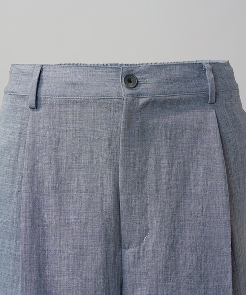 MAISON SPECIAL（メゾンスペシャル）の「《UNISEX》Triacetate Prime-Wide Shorts/トリアセテートプライムワイドショーツ【MAISON SPECIAL/メゾンスペシャル】（その他パンツ・メンズ・チャコールグレー/ブラック/グレイッシュベージュ/ブルー・0/1/2）」の7枚目の写真