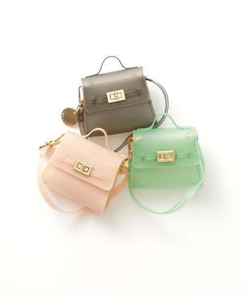 OPAQUE.CLIP（オペークドットクリップ）の「ミニサイズジェリーバッグチャーム（チャーム・レディース・サンドベージュ/ライトグリーン/ブラック・00）」の7枚目の写真