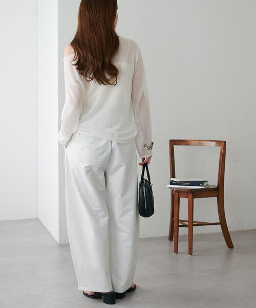 DISCOAT（ディスコート）の「キレイメスウェットタックパンツ（その他パンツ・レディース・オフホワイト/ライトグレー・LARGE/SMALL/MEDIUM）」の18枚目の写真