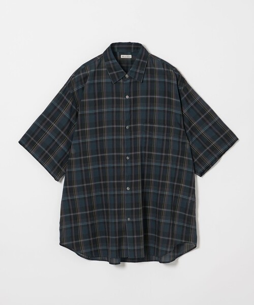 Steven Alan＞ シアー マドラスチェック レギュラーカラー