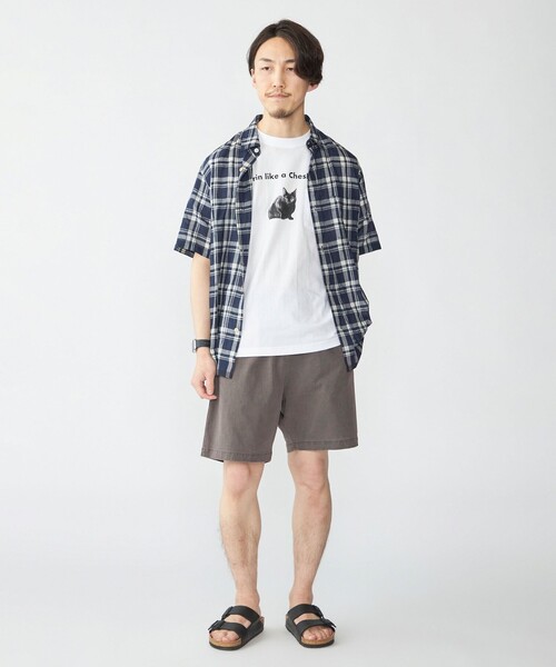 SHIPS(シップス)の「SHIPS: ピグメント ジャージー ショーツ(その他パンツ・メンズ・ネイビー/ダークグレー/ナチュラル・LARGE/MEDIUM)」の4枚目の写真