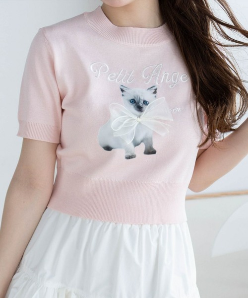 トップス kitty ハローキティ × リトルサニーバイト ニットトップス lsb-ltop-024a