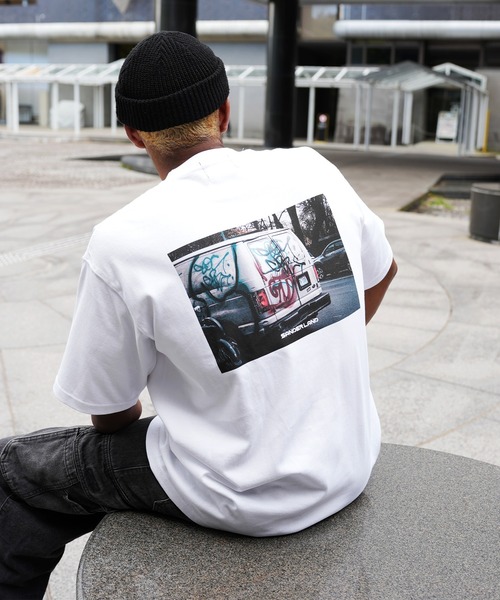 BASIS（ベイシス）の「SANDER LAND 9.1ozマグナムウェイト Graffiti バックプリント ビッグシルエット 半袖Tシャツ（Tシャツ/カットソー・メンズ・ホワイト/ブラック・MEDIUM/LARGE/X-LARGE）」の10枚目の写真