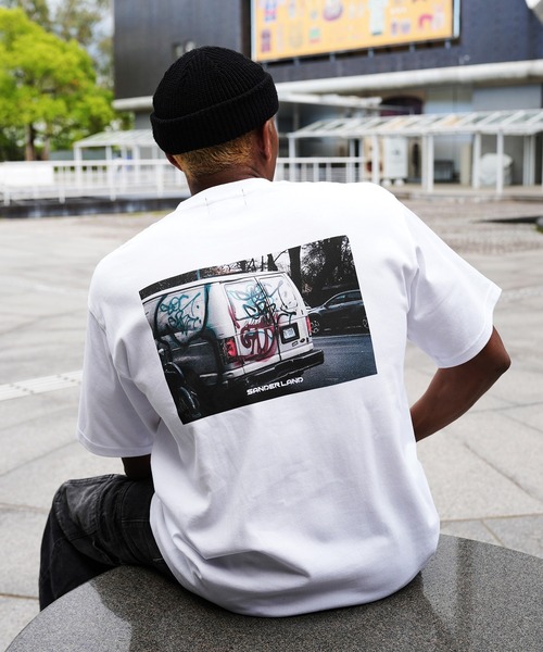 BASIS（ベイシス）の「SANDER LAND 9.1ozマグナムウェイト Graffiti バックプリント ビッグシルエット 半袖Tシャツ（Tシャツ/カットソー・メンズ・ホワイト/ブラック・MEDIUM/LARGE/X-LARGE）」の11枚目の写真