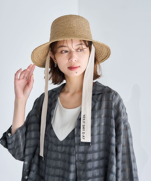 studio CLIP（スタディオクリップ）の「ラフィアブレードハット（ハット・レディース・ベージュ/ナチュラル・FREE）」の2枚目の写真