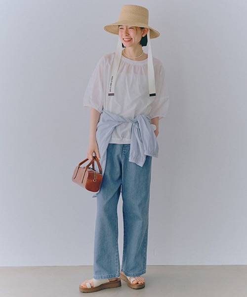 studio CLIP（スタディオクリップ）の「ラフィアブレードハット（ハット・レディース・ベージュ/ナチュラル・FREE）」の6枚目の写真