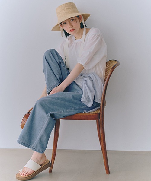 studio CLIP（スタディオクリップ）の「ラフィアブレードハット（ハット・レディース・ベージュ/ナチュラル・FREE）」の7枚目の写真