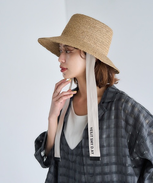 studio CLIP（スタディオクリップ）の「ラフィアブレードハット（ハット・レディース・ベージュ/ナチュラル・FREE）」の9枚目の写真