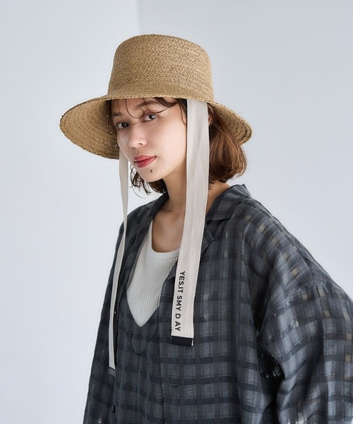 studio CLIP（スタディオクリップ）の「ラフィアブレードハット（ハット・レディース・ベージュ/ナチュラル・FREE）」の10枚目の写真