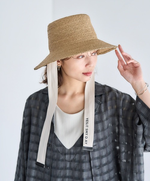 studio CLIP（スタディオクリップ）の「ラフィアブレードハット（ハット・レディース・ベージュ/ナチュラル・FREE）」の12枚目の写真
