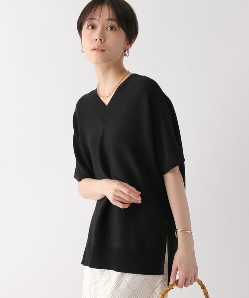 Elura(エルーラ)の「<WEB限定|第三弾ニット>華奢見えドルマンVネックニット/492597(ニット/セーター・レディース・ブラック/カーキ/ブラウン系その他2/ホワイト/ライトグレー・MEDIUM/X-LARGE)」の10枚目の写真