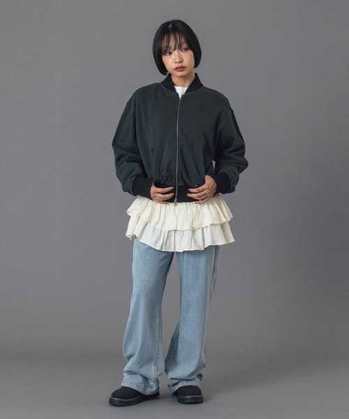 セール】ZIP UP SWEAT BLOUSON（スウェット）｜X-girl（エックスガール