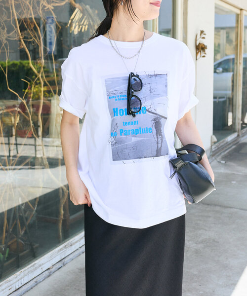 RIVE DROITE(リヴドロワ)の「【こなれ感◎】PhotoTee(Tシャツ/カットソー・レディース・オフホワイト/ピンク・FREE)」の21枚目の写真