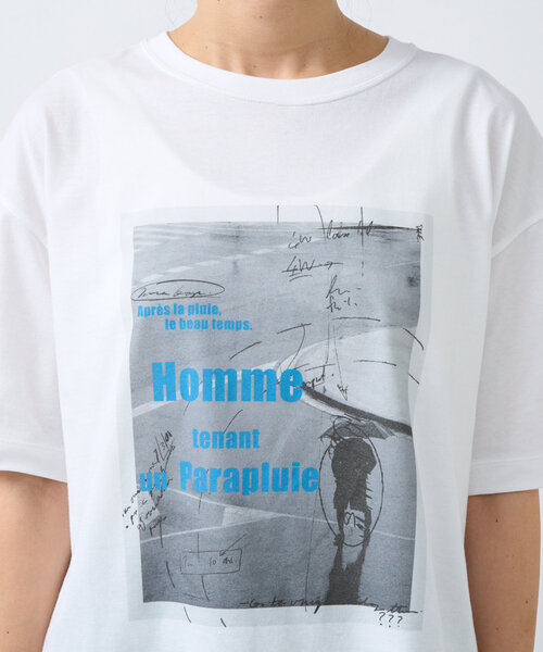 RIVE DROITE(リヴドロワ)の「【こなれ感◎】PhotoTee(Tシャツ/カットソー・レディース・オフホワイト/ピンク・FREE)」の4枚目の写真