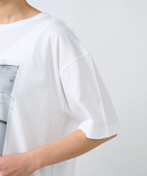 RIVE DROITE(リヴドロワ)の「【こなれ感◎】PhotoTee(Tシャツ/カットソー・レディース・オフホワイト/ピンク・FREE)」の5枚目の写真