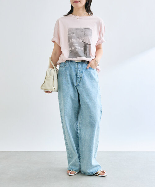 RIVE DROITE(リヴドロワ)の「【こなれ感◎】PhotoTee(Tシャツ/カットソー・レディース・オフホワイト/ピンク・FREE)」の9枚目の写真