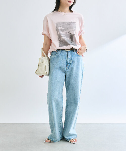 RIVE DROITE(リヴドロワ)の「【こなれ感◎】PhotoTee(Tシャツ/カットソー・レディース・オフホワイト/ピンク・FREE)」の10枚目の写真