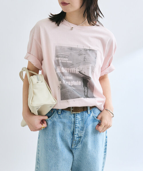 RIVE DROITE(リヴドロワ)の「【こなれ感◎】PhotoTee(Tシャツ/カットソー・レディース・オフホワイト/ピンク・FREE)」の13枚目の写真