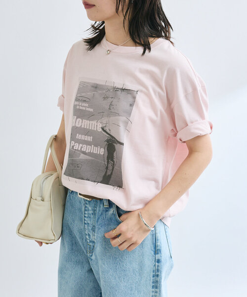 RIVE DROITE(リヴドロワ)の「【こなれ感◎】PhotoTee(Tシャツ/カットソー・レディース・オフホワイト/ピンク・FREE)」の14枚目の写真
