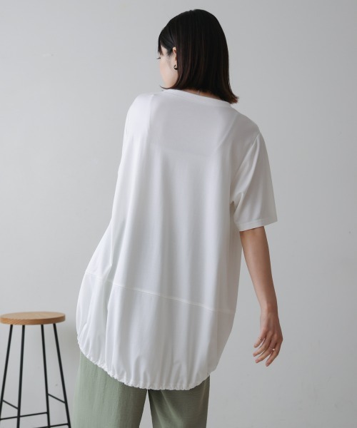 Bou Jeloud(ブージュルード)の「箔エンボスロゴチュニック(Tシャツ/カットソー・レディース・オフホワイト/キャメル/ブラック・FREE)」の13枚目の写真