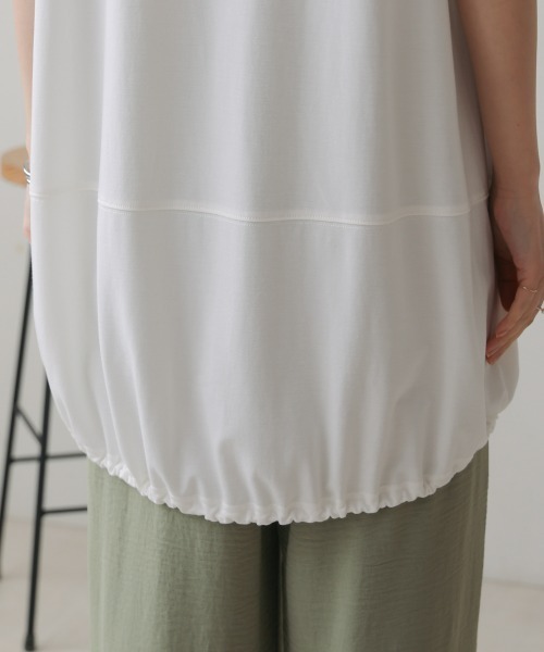 Bou Jeloud(ブージュルード)の「箔エンボスロゴチュニック(Tシャツ/カットソー・レディース・オフホワイト/キャメル/ブラック・FREE)」の18枚目の写真