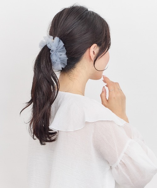 アッカ*バナナクリップ　バレッタ セール】カラーチュールバナナクリップ（バレッタ/ヘアクリップ
