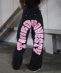 《2サイズ展開 / UNISEX 》バックアーチロゴ バギーデニム