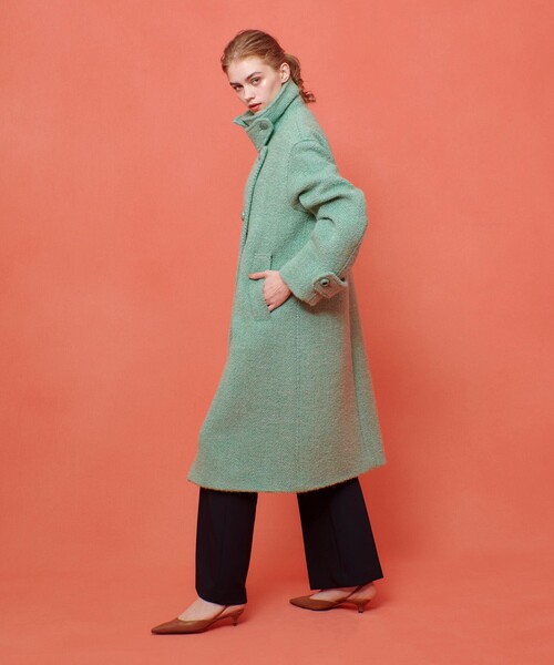 LOULOU WILLOUGHBY ルルウィルビー　ロングコート　アウター LOULOU WILLOUGHBY】モノトーンツイードロングコート
