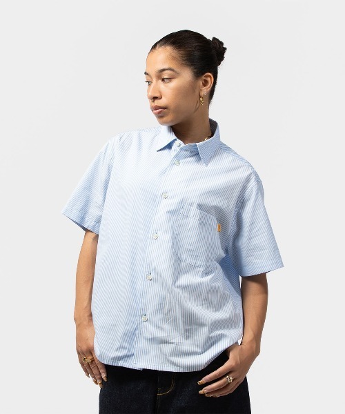 UNION(UNION TOKYO)(ユニオン)の「UNION REED SS WOVEN ユニオントーキョー(シャツ/ブラウス・メンズ・サックスブルー・MEDIUM/SMALL/X-LARGE/LARGE)」の2枚目の写真