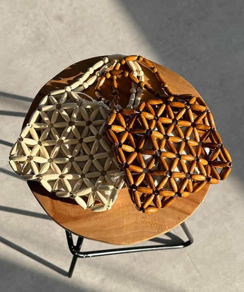 和風ビーズバック VitaFelice SALE ビーズバッグ レディース シルバー 巾着袋付き