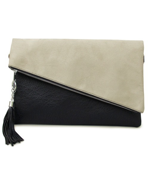 REGiSTA（レジスタ）の「REGiSTA スエードクラッチバッグ（クラッチバッグ・メンズ・ブラック系その他/グレー/ブラック・FREE）」の3枚目の写真