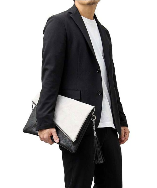 REGiSTA（レジスタ）の「REGiSTA スエードクラッチバッグ（クラッチバッグ・メンズ・ブラック系その他/グレー/ブラック・FREE）」の15枚目の写真