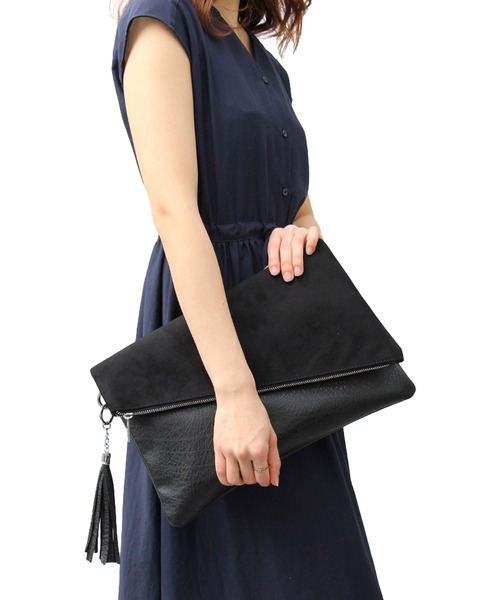 REGiSTA（レジスタ）の「REGiSTA スエードクラッチバッグ（クラッチバッグ・メンズ・ブラック系その他/グレー/ブラック・FREE）」の17枚目の写真