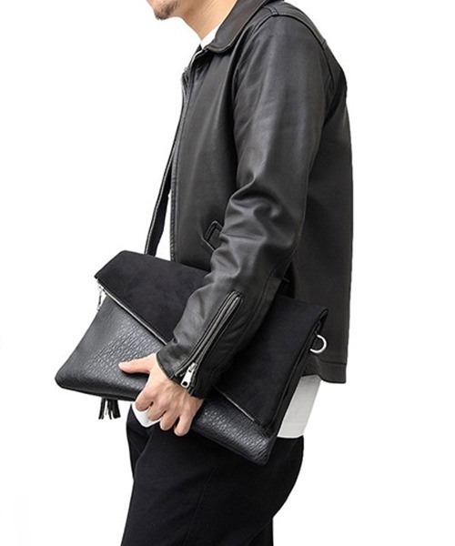 REGiSTA（レジスタ）の「REGiSTA スエードクラッチバッグ（クラッチバッグ・メンズ・ブラック系その他/グレー/ブラック・FREE）」の18枚目の写真