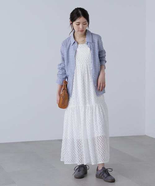 FREE'S MART（フリーズマート）の「◆シアースリムシャツ（シャツ/ブラウス・レディース・ブルー系その他/ホワイト/ブラウン・FREE）」の15枚目の写真