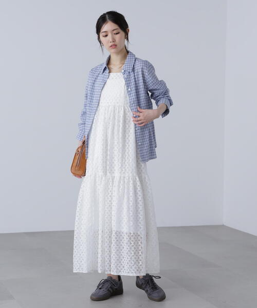 FREE'S MART（フリーズマート）の「◆シアースリムシャツ（シャツ/ブラウス・レディース・ブルー系その他/ホワイト/ブラウン・FREE）」の17枚目の写真