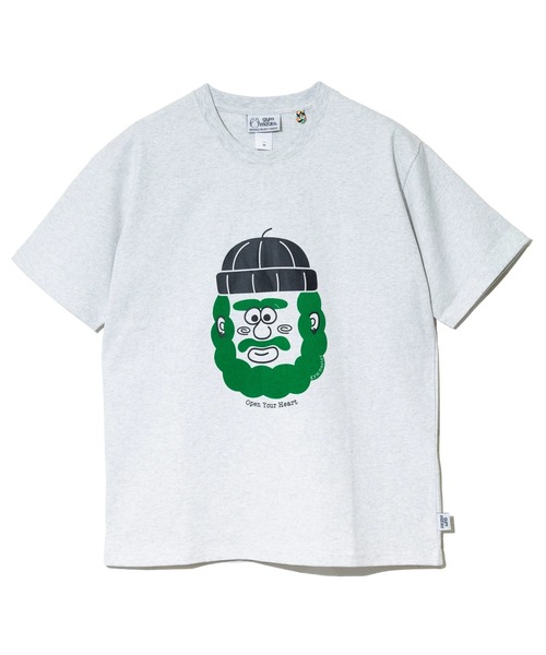 gym master(ジムマスター)の「gym master/ジムマスター 7.4oz open your heart Tee(Tシャツ/カットソー・メンズ・ライトグレー/ブラック・MEDIUM/LARGE/X-LARGE)」の2枚目の写真