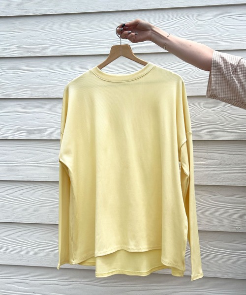 Futier land(フューティアランド)の「UVカット率 99.6%サイドスリットトップス/ラッシュガード(Tシャツ/カットソー・レディース・ホワイト/ピンク/イエロー/ブラック・FREE)」の14枚目の写真