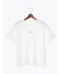 Te chichi TERRASSE（テチチテラス）の「【接触冷感】ドローイングフラワーTシャツ（Tシャツ/カットソー）」