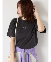 Te chichi TERRASSE | 【接触冷感】ドローイングフラワーTシャツ(Tシャツ/カットソー)