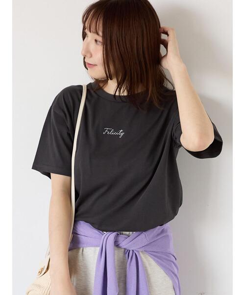セール】【接触冷感】ドローイングフラワーTシャツ（Tシャツ