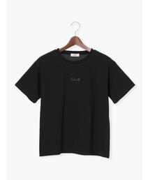 Te chichi TERRASSE（テチチテラス）の「【接触冷感】ドローイングフラワーTシャツ（Tシャツ/カットソー）」